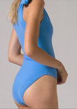 The Barbados One-shoulder blue Swimsuit